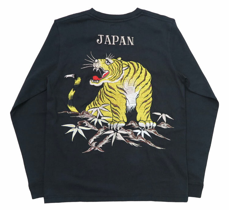 เทเลอร์โตโย Tailor Toyo เสื้อยืดแขนยาว ปักลายสก๊อต LONG SLEEVE SUKA T-SHIRT EMBROIDERED “TIGER” เทเลอร์โตโย TT69471