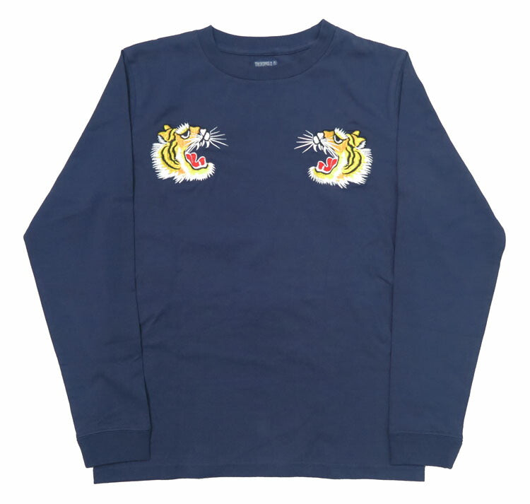 เทเลอร์โตโย Tailor Toyo เสื้อยืดแขนยาว ปักลายสก๊อต LONG SLEEVE SUKA T-SHIRT EMBROIDERED “TIGER” เทเลอร์โตโย TT69471