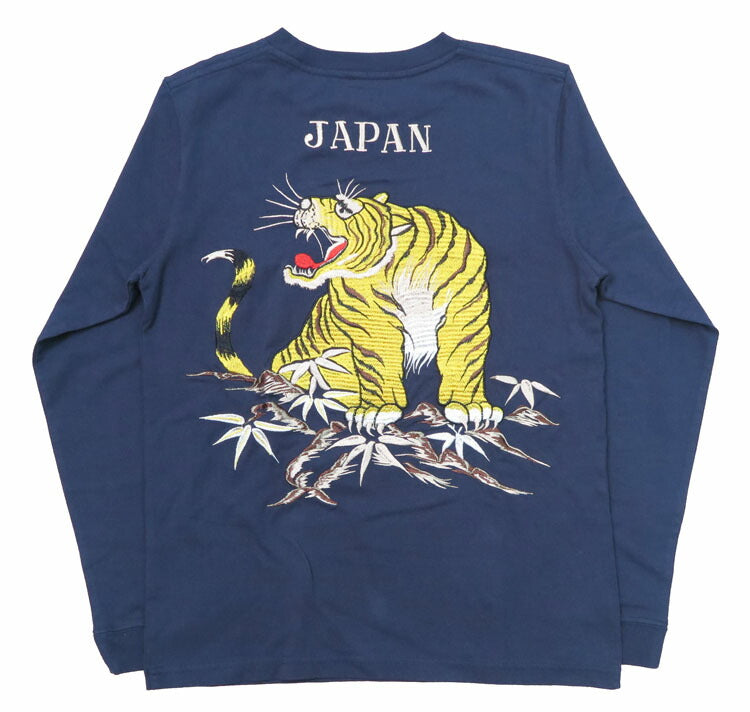 เทเลอร์โตโย Tailor Toyo เสื้อยืดแขนยาว ปักลายสก๊อต LONG SLEEVE SUKA T-SHIRT EMBROIDERED “TIGER” เทเลอร์โตโย TT69471