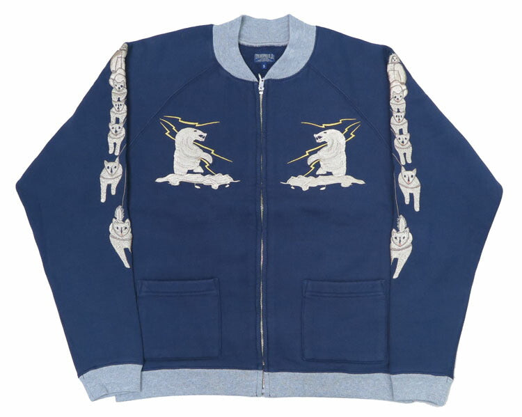 テーラー東洋 Tailor Toyo スカ刺繍 フルジップ スウェット ラグランスリーブ SUKA ZIP SWEAT EMBROIDERED "ALASKA" テイラー東洋 TT69475