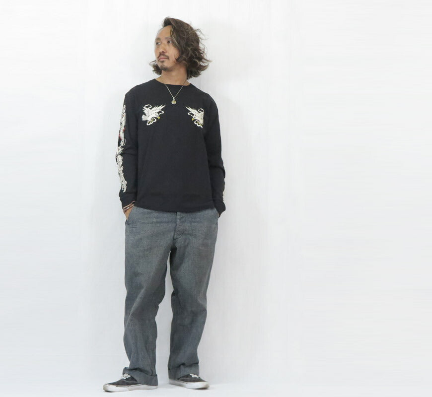 テーラー東洋 Tailor Toyo 長袖 スカ刺繍 Tシャツ LONG SLEEVE SUKA T-SHIRT EMBROIDERED “EAGLE” テイラー東洋 TT69647