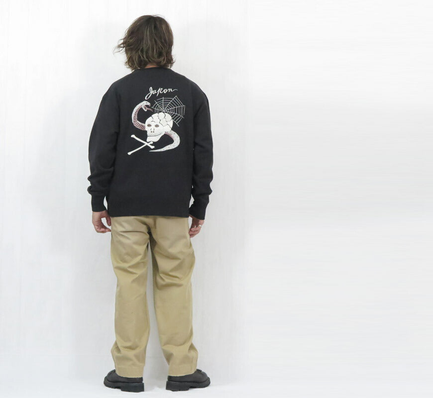 テーラー東洋 Tailor Toyo 長袖 スカ刺繍 クルーネック スウェットSUKA CREW SWEAT EMBROIDERED “SKULL & SNAKE” テイラー東洋 TT69650
