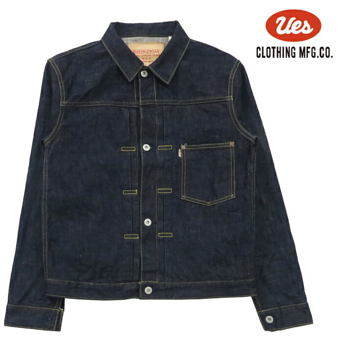 UES แจ็คเก็ตยีนส์ ฟาสต์ รุ่นสงคราม 14.9oz ผ้ายีนส์สีน้ำตาล W900-J