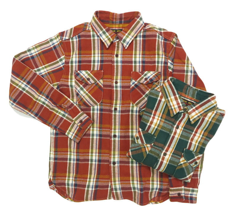 UES UES Karo Vorgedrucktes Schweres Flanellhemd Langarm 502553