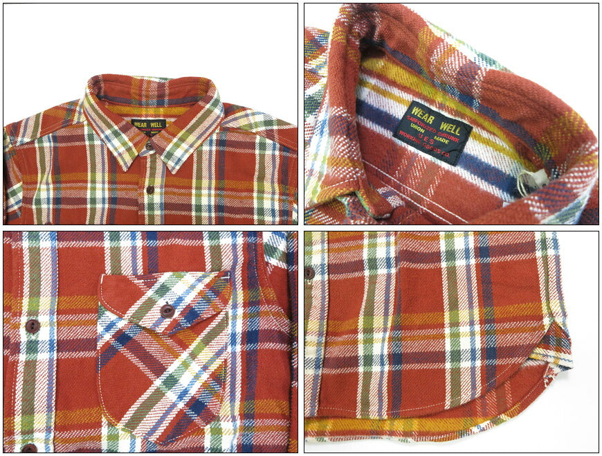 UES UES Karo Vorgedrucktes Schweres Flanellhemd Langarm 502553