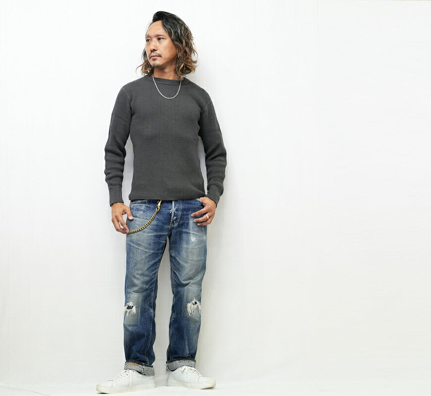 UES ウエス 60BW ビッグワッフル クルーネック サーマル 長袖Tシャツ UES60BW【2026年秋冬新作】