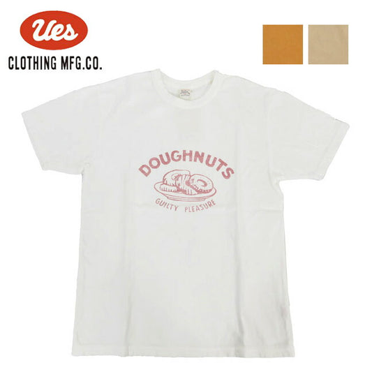UES ウエス DOUGHNUTS ドーナツ バインダーネック 半袖 Tシャツ 652504
