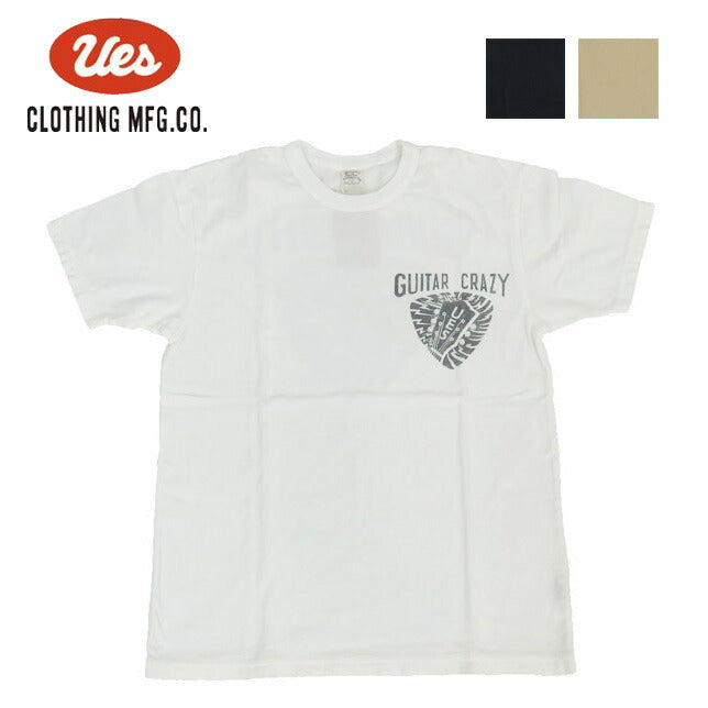 UES ウエス GUITAR CRAZY ギター クレイジー バインダーネック 半袖 Tシャツ  652507