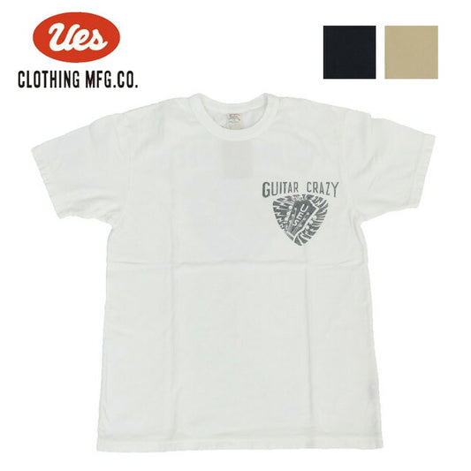 UES ウエス GUITAR CRAZY ギター クレイジー バインダーネック 半袖 Tシャツ  652507