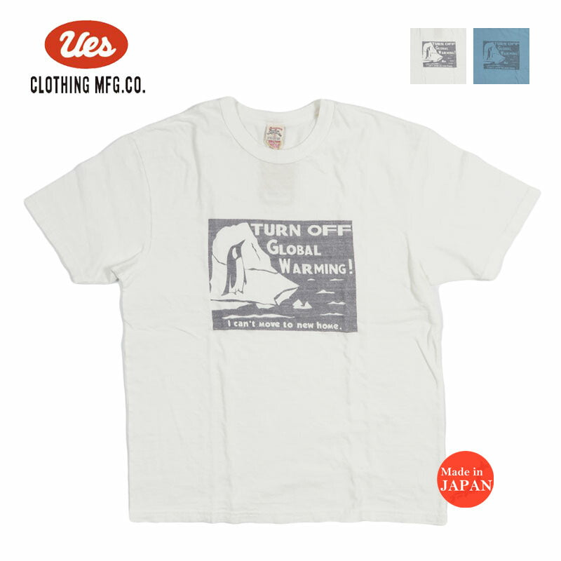UES ウエス  半袖 Tシャツ バインダーネック