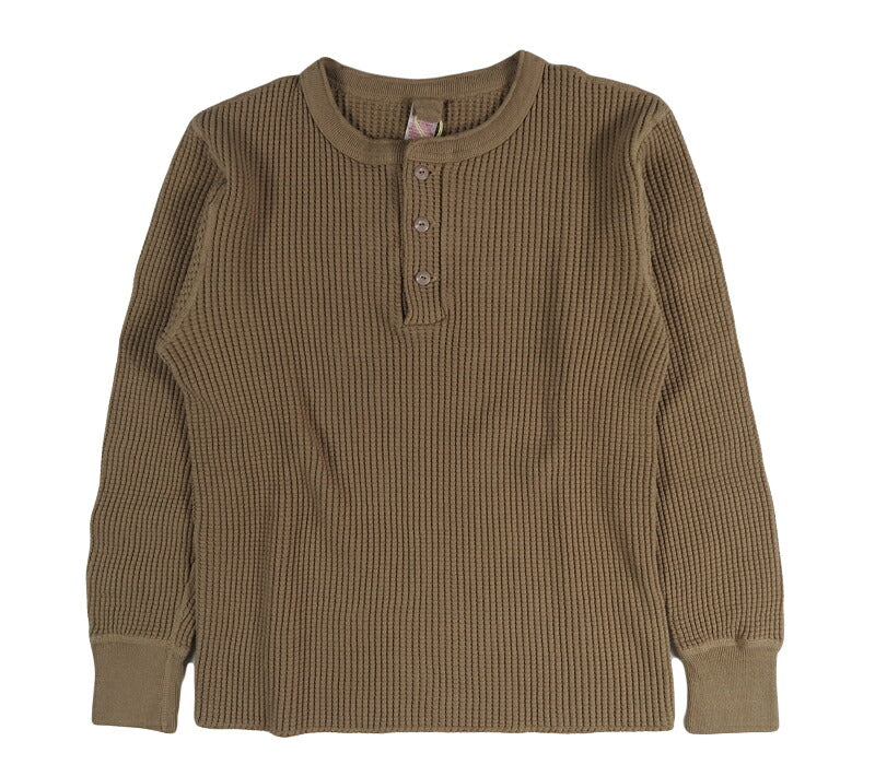 UES ウエス 66BW ビッグワッフル ヘンリーネック サーマル 長袖Tシャツ UES66BW 【2026年秋冬新作】