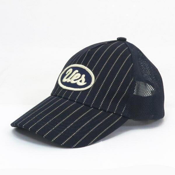 UES ウエス 帽子 インディゴ メッシュキャップ ワッペンカラー：ネイビー UES-82MC-I-UES-N