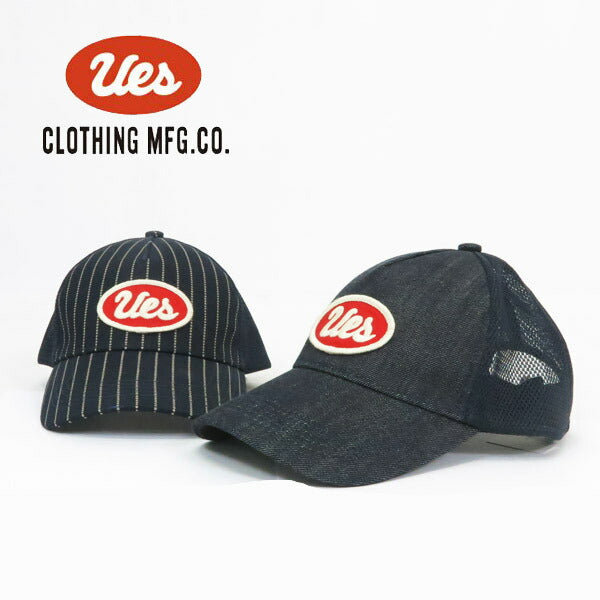 UES ยูอีเอส หมวก อินดิโก้ หมวกตาข่าย สีปัก: แดง UES-82MC-I-UES-R