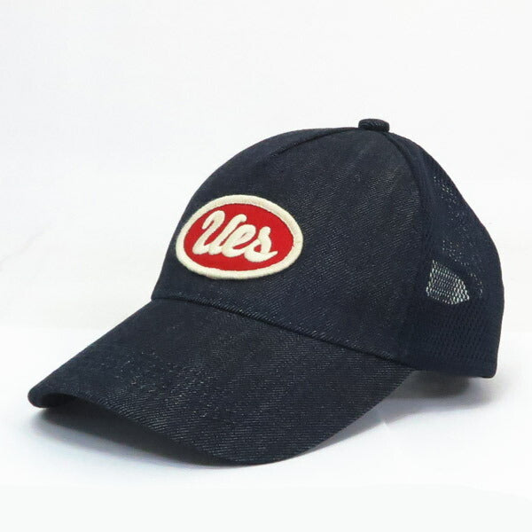 UES ยูอีเอส หมวก อินดิโก้ หมวกตาข่าย สีปัก: แดง UES-82MC-I-UES-R