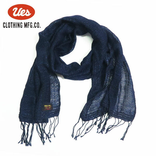 UES Jeans-Schal Stola Indigo-Färbung 89mm