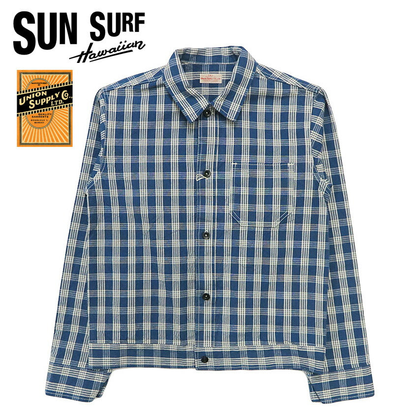 サンサーフ SUN SURF ユニオンサプライ 長袖 UNION SUPPLY PALAKA CHECK SHIRT BLOUSE  パラカチェック ハワイアンワークウェア US15901 【2026年春夏新作】