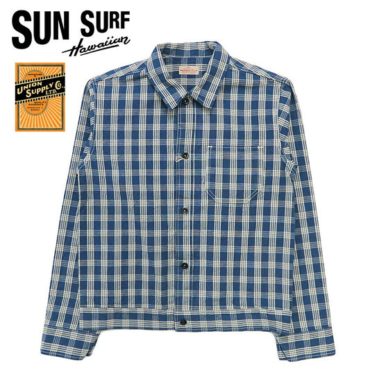 サンサーフ SUN SURF ユニオンサプライ 長袖 UNION SUPPLY PALAKA CHECK SHIRT BLOUSE  パラカチェック ハワイアンワークウェア US15901 【2026年春夏新作】