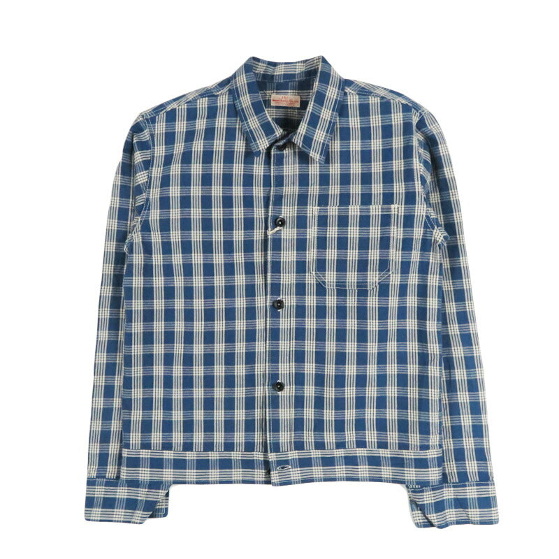 サンサーフ SUN SURF ユニオンサプライ 長袖 パラカチェックシャツ  UNION SUPPLY PALAKA CHECK SHIRT BLOUSE W/chain emb'd ハワイアンワークウェア US15902 【2026年春夏新作】