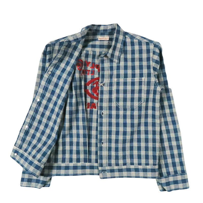 サンサーフ SUN SURF ユニオンサプライ 長袖 パラカチェックシャツ  UNION SUPPLY PALAKA CHECK SHIRT BLOUSE W/chain emb'd ハワイアンワークウェア US15902 【2026年春夏新作】