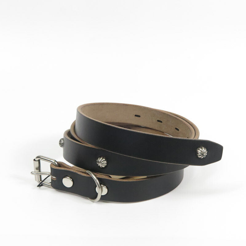 ART BROWN アートブラウン Horween Chromexcel Leder langer Gürtel Messing-Nieten Concho Echtes Leder VDB21166AB 【2026年春夏新作】