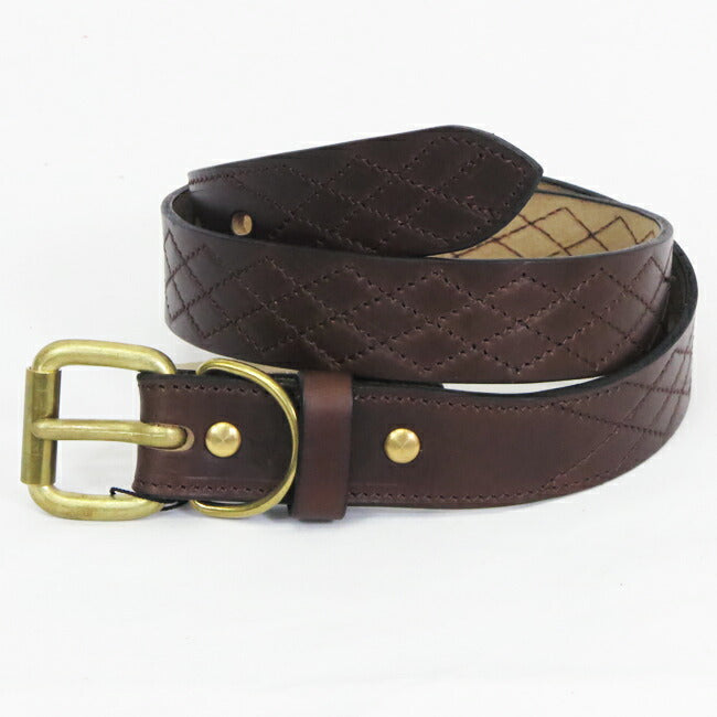 ART BROWN Horween Chromexcel Leder Steppnaht Gürtel VGB35109AB