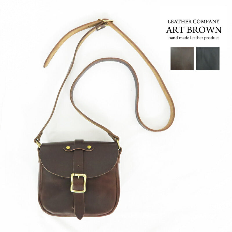 ART BROWN Horween Chromexcel Postman Bag-S VGC00073AB