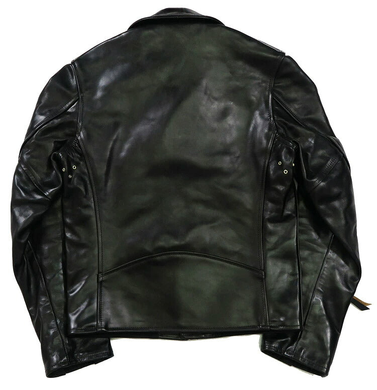 【即納在庫】エアロレザー AERO LEATHER ライダースジャケット VINCENT ヴィンセント ホーウィン社 フロントクォーターホースハイド 馬革 ブラック 38