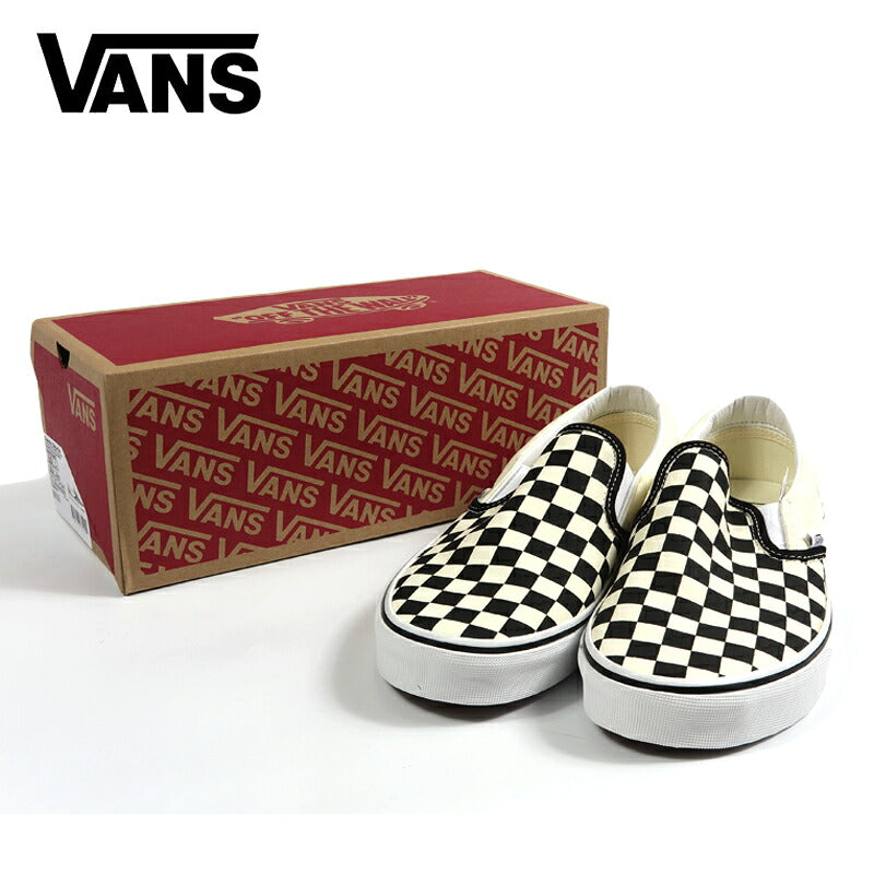VANS バンズ Classic クラシック スリッポン CHECKERBOARD BLACK/WHITE スニーカー シューズ  ヴァンズ Slip-On VN000EYEBWW【2026年秋冬新作】
