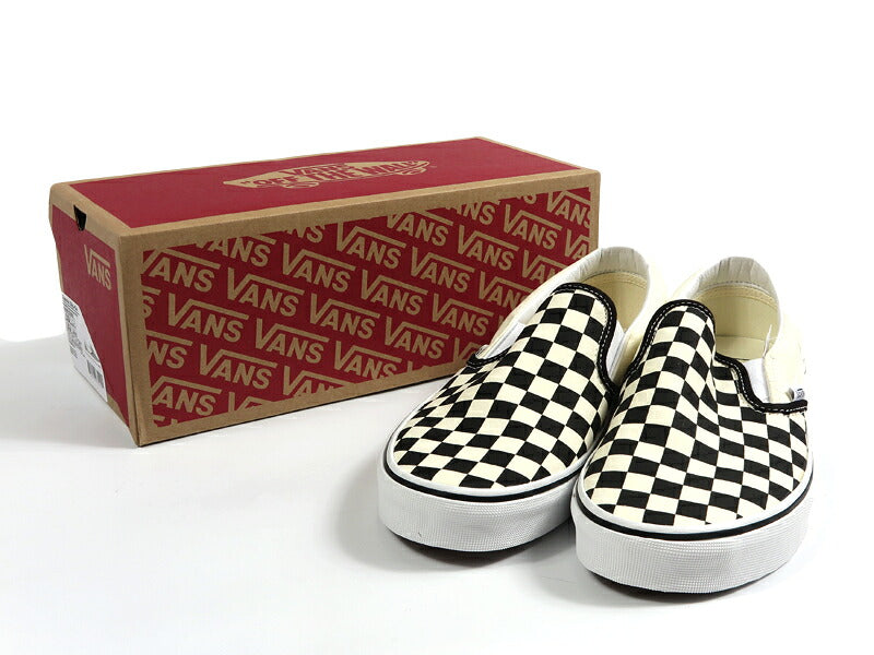 VANS バンズ Classic クラシック スリッポン CHECKERBOARD BLACK/WHITE スニーカー シューズ  ヴァンズ Slip-On VN000EYEBWW【2026年秋冬新作】