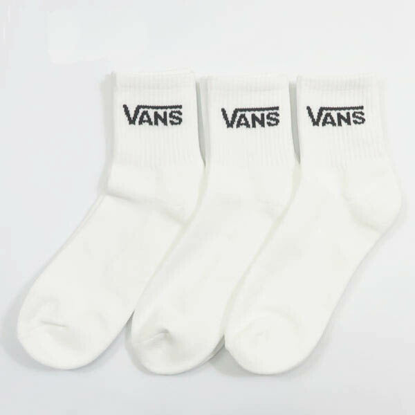 VANS Klassische Halb-Crew-Socken 3er-Set Weiß VANS VN000QBWWHT