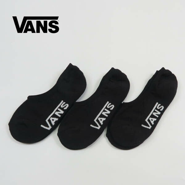 VANS Klassische No-Show-Socken 3er-Set Schwarz VANS VN000QBZBLK
