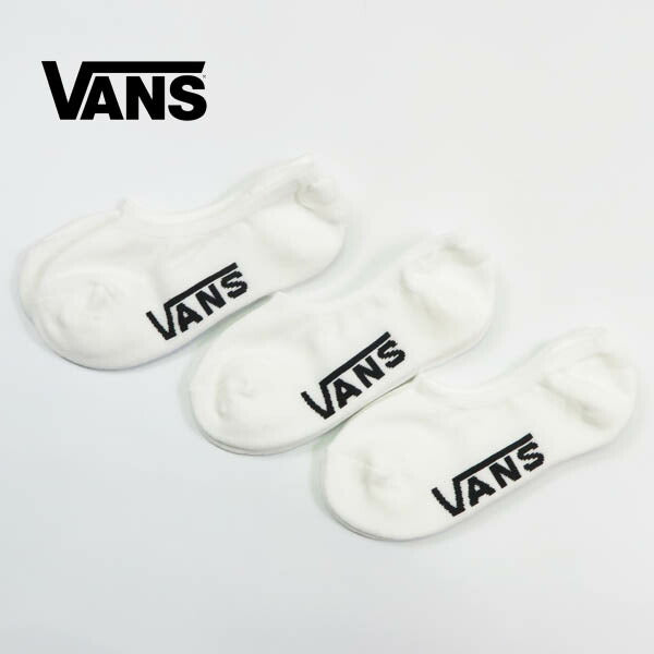 แวนส์ VANS ถุงเท้าโนโชว์คลาสสิก 3 คู่ สีขาว ชุดแวนส์ VN000QBZWTH