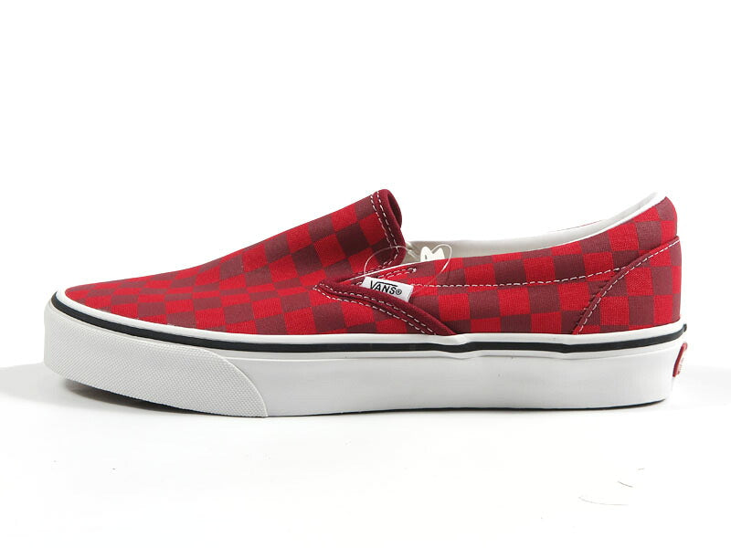 VANS バンズ Classic クラシック スリッポン CHECKERBOARD RED/RED スニーカー シューズ  ヴァンズ Slip-On VN00117A9IJ【2026年秋冬新作】