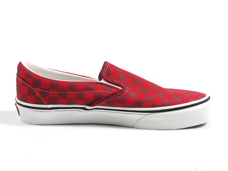 VANS バンズ Classic クラシック スリッポン CHECKERBOARD RED/RED スニーカー シューズ  ヴァンズ Slip-On VN00117A9IJ【2026年秋冬新作】