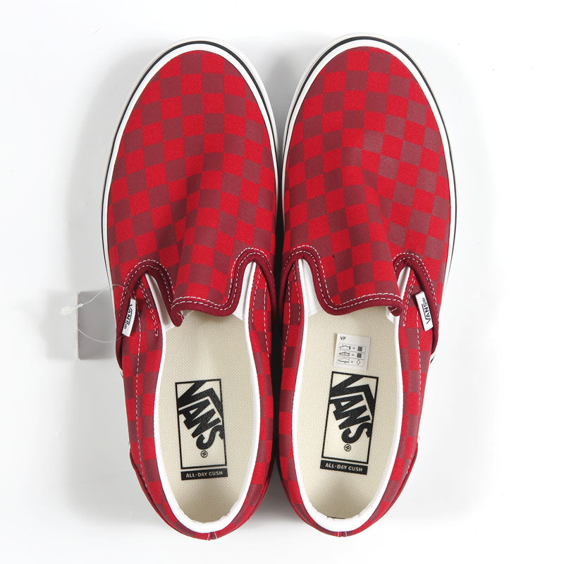 VANS バンズ Classic クラシック スリッポン CHECKERBOARD RED/RED スニーカー シューズ  ヴァンズ Slip-On VN00117A9IJ【2026年秋冬新作】