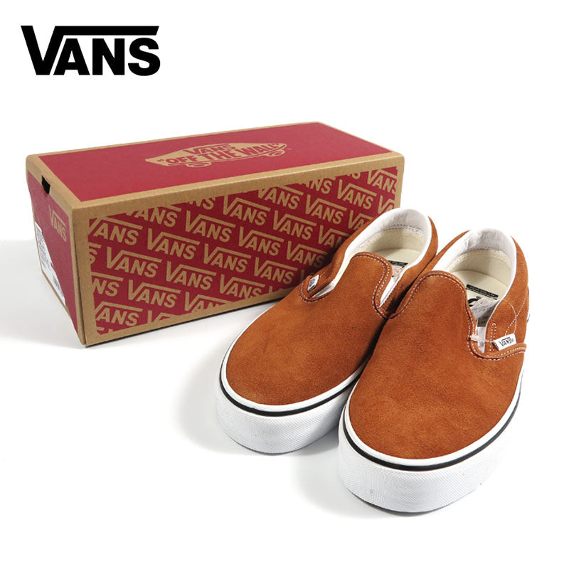 VANS バンズ Classic クラシック スリッポン スエード SUEDE Glazed Ginger グレイズドジンジャー  スニーカー シューズ  ヴァンズ Slip-On VN00117AN1Z【2026年秋冬新作】