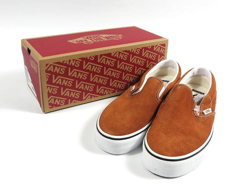 VANS バンズ Classic クラシック スリッポン スエード SUEDE Glazed Ginger グレイズドジンジャー  スニーカー シューズ  ヴァンズ Slip-On VN00117AN1Z【2026年秋冬新作】