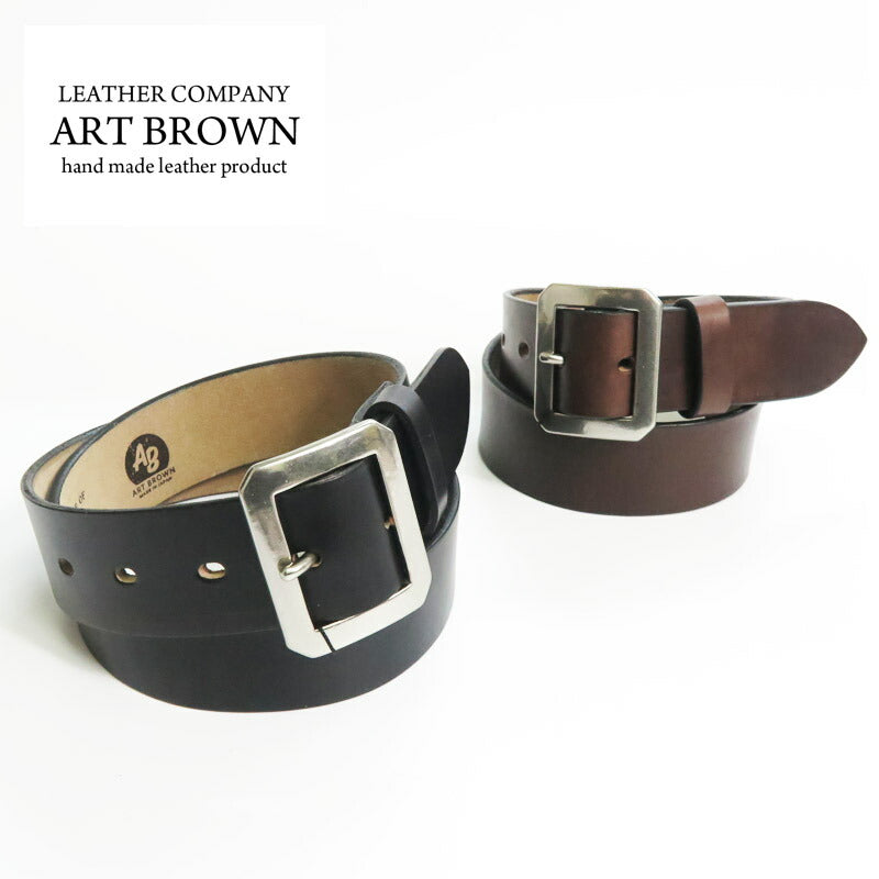 ART BROWN アートブラウン ホーウィン社 クロムエクセル レザー 40mm ギャリソンベルト シルバー VNB40142AB 【2025年秋冬新作】