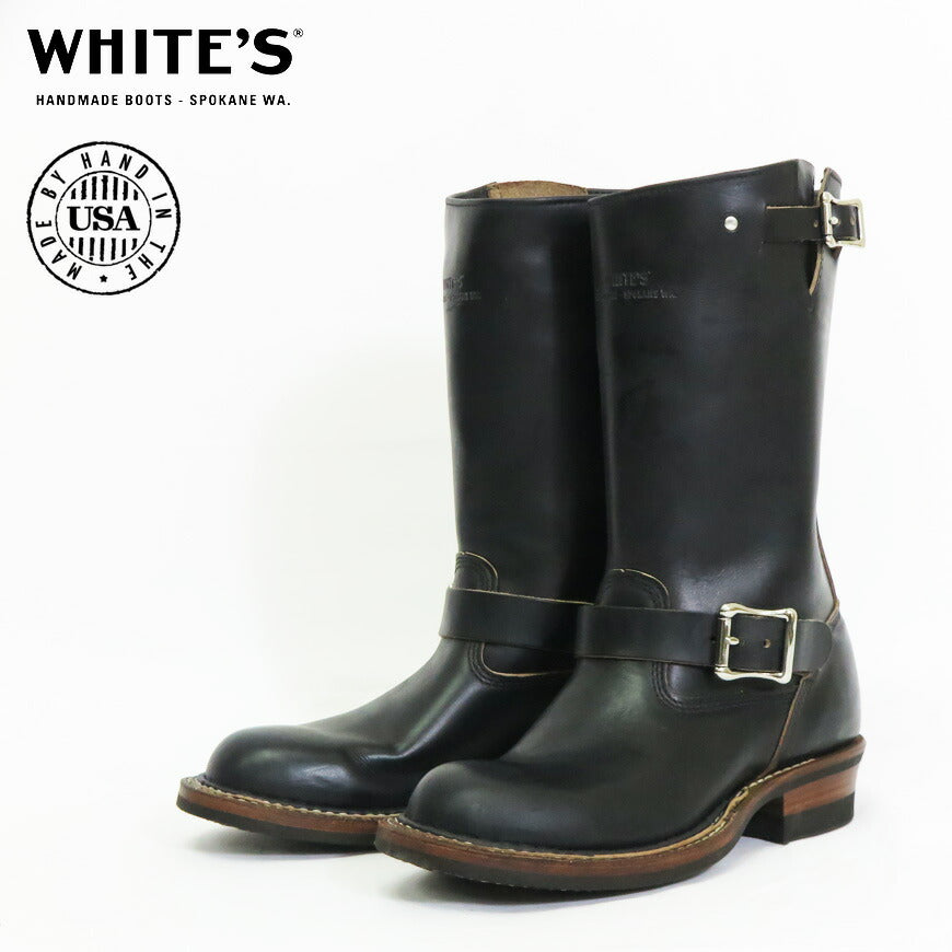 【พร้อมส่ง】 WHITE'S BOOTS ไวท์ส บูทส์ NOMAD 12" โนแมด วิศวกรบูท HORWEEN โครมเอ็กเซล สีดำ พื้นรองเท้า #430 มินิวิบรัม