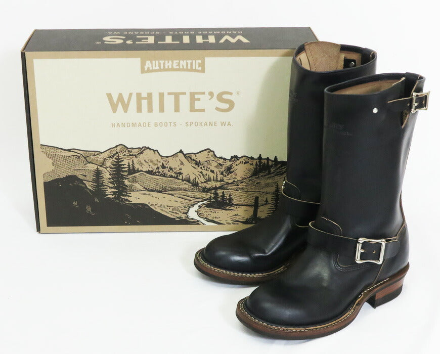 【พร้อมส่ง】 WHITE'S BOOTS ไวท์ส บูทส์ NOMAD 12" โนแมด วิศวกรบูท HORWEEN โครมเอ็กเซล สีดำ พื้นรองเท้า #430 มินิวิบรัม