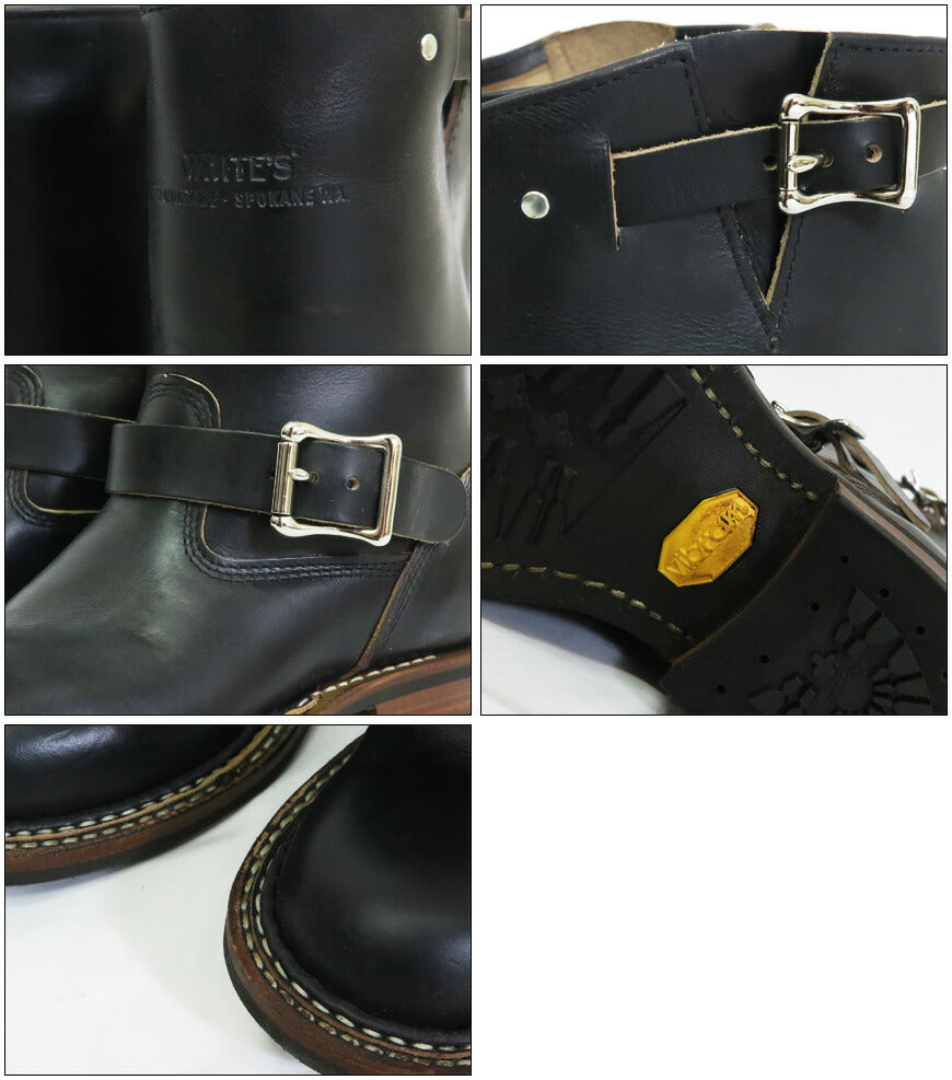 【พร้อมส่ง】 WHITE'S BOOTS ไวท์ส บูทส์ NOMAD 12" โนแมด วิศวกรบูท HORWEEN โครมเอ็กเซล สีดำ พื้นรองเท้า #430 มินิวิบรัม