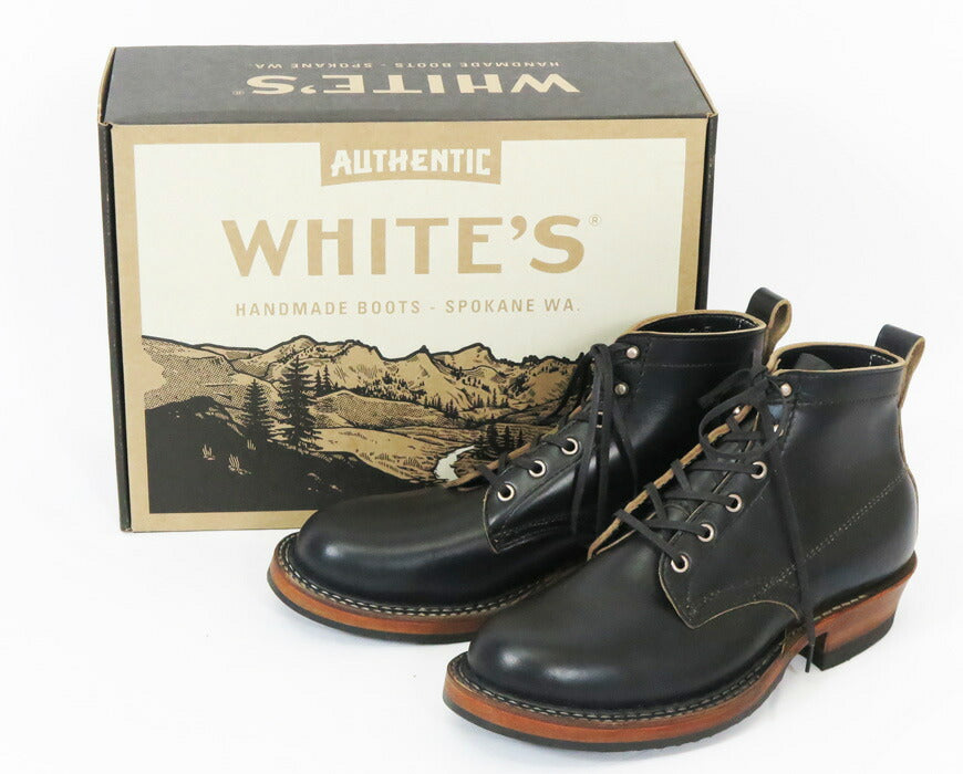 【Sofort lieferbar】 WHITE'S BOOTS ホワイツ ブーツ SEMIDRESS Semidress HORWEEN Chromexcel Schwarz Half Comp Vibram-Sohle
