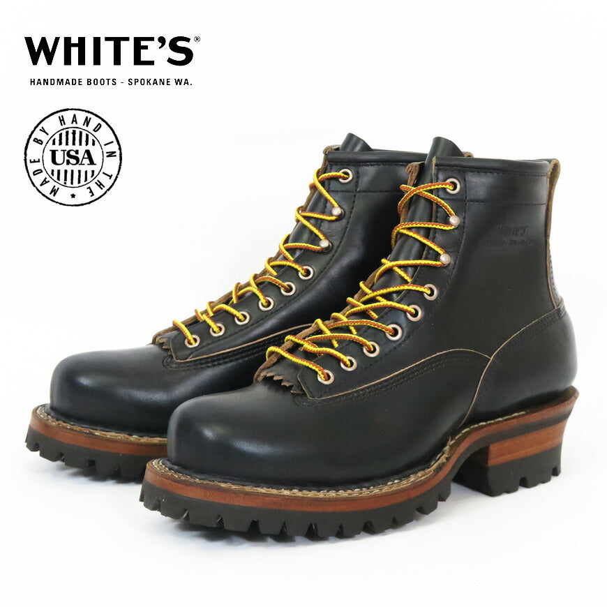 【即納在庫】 WHITE'S BOOTS ホワイツ ブーツ SMOKE JUMPER 6" スモークジャンパー  HORWEEN クロムエクセル ブラック #100ビブラムソール