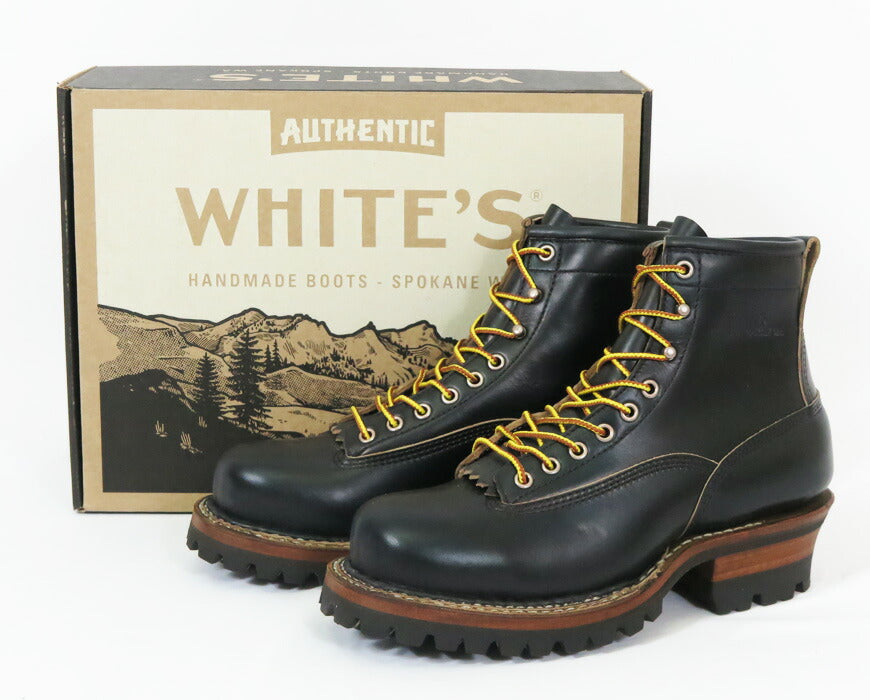 【即納在庫】 WHITE'S BOOTS ホワイツ ブーツ SMOKE JUMPER 6" スモークジャンパー  HORWEEN クロムエクセル ブラック #100ビブラムソール
