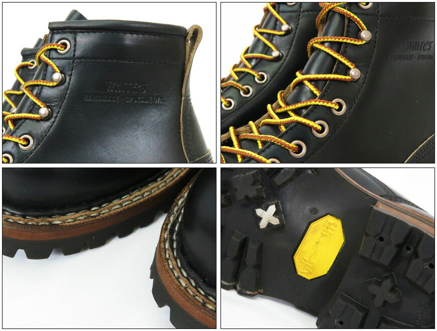 【即納在庫】 WHITE'S BOOTS ホワイツ ブーツ SMOKE JUMPER 6" スモークジャンパー  HORWEEN クロムエクセル ブラック #100ビブラムソール