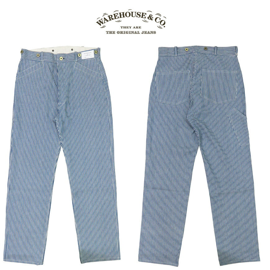 ウェアハウス WAREHOUSE Lot.1234 1920’S FREE LAND WAIST OVERALL ヒッコリーストライプ ワークパンツ