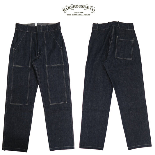 Warehouse WAREHOUSE Lot.1239 1930er WPA Doppelknie Denim-Hose Arbeitshose