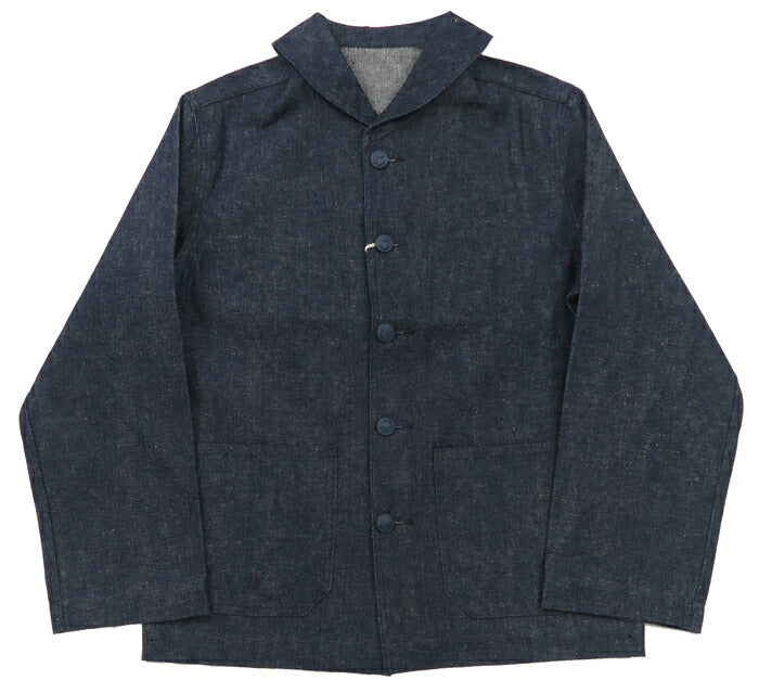 ウェアハウス WAREHOUSE Lot.2220 Coverall con cuello chal U.S.NAVY de mezclilla índigo