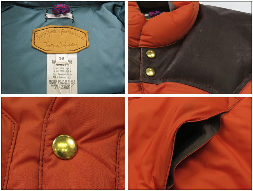 ウェアハウス WAREHOUSE ロッキーマウンテン フェザーベッド ROCKY MOUNTAIN FEATHERBED リップストップไนลอน ダウンเวสต์ ホースไฮด์ เลเซอร์ยอร์ค NYLON DOWN VEST ขนเป็ดขาว WH2221