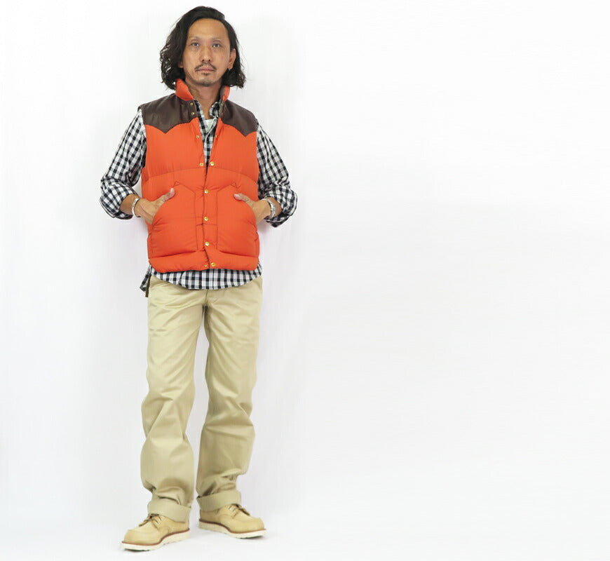 ウェアハウス WAREHOUSE ロッキーマウンテン フェザーベッド ROCKY MOUNTAIN FEATHERBED リップストップไนลอน ダウンเวสต์ ホースไฮด์ เลเซอร์ยอร์ค NYLON DOWN VEST ขนเป็ดขาว WH2221